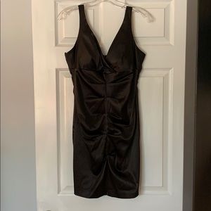 Black Statin Cocktail Dress- size 8, petite